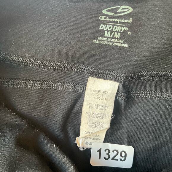 Champion Women’s Above Knee Leggings size M, solid Black - Picture 6 of 7